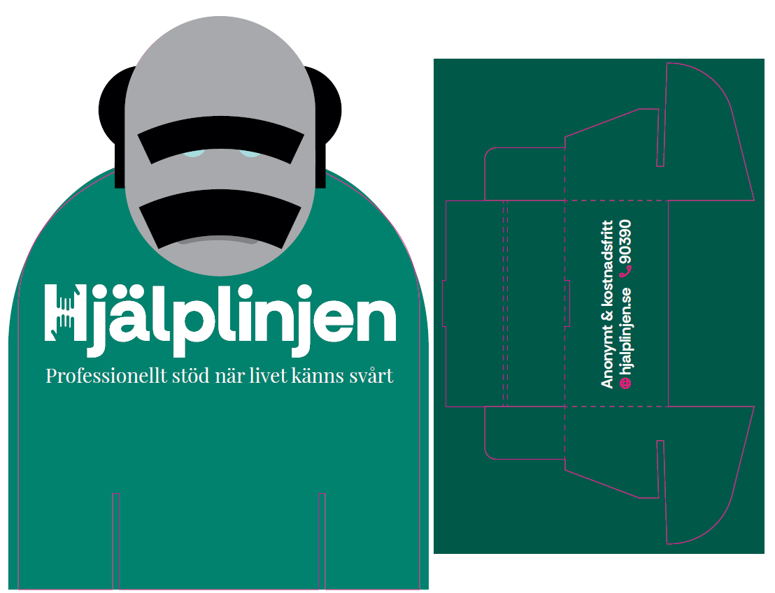 Bild som visar ett visitkortsställ på en man